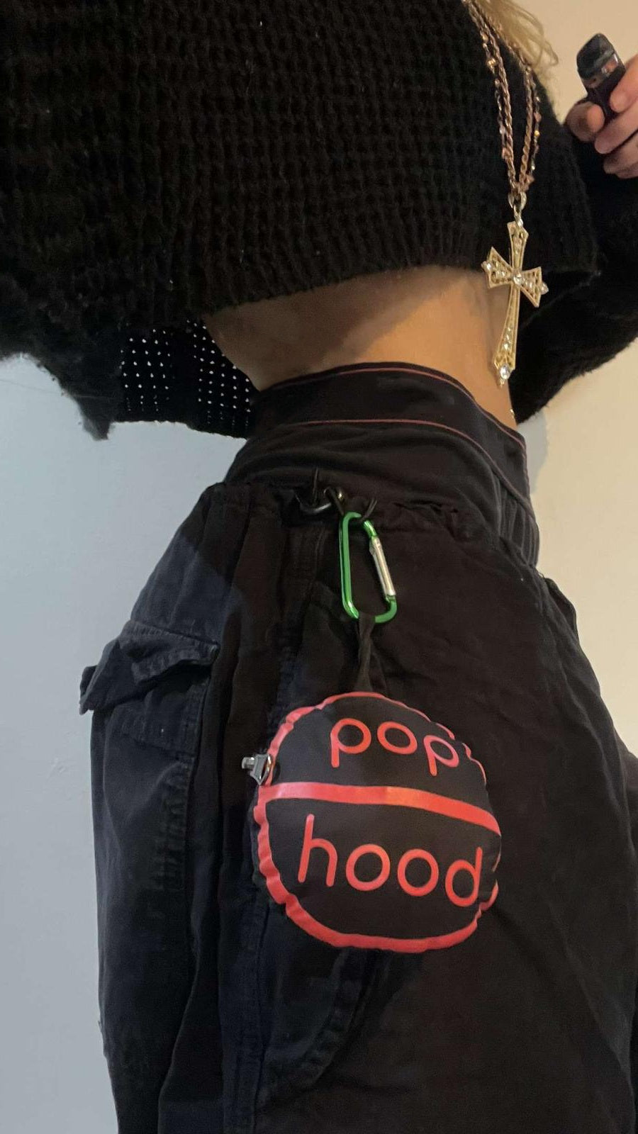First Edition Pop Hood (black with red trim)